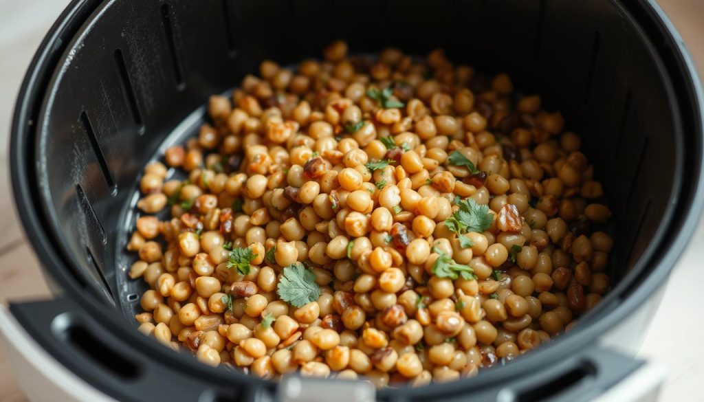 A delicate lentil dish prepared in an air fryer, captured with a wide-angle lens and soft, natural lighting. The lentils are perfectly cooked, nestled atop a bed of fragrant spices and herbs. The air fryer's sleek, modern design takes center stage, reflecting the innovative cooking method described in the "Инновационные методы приготовления: аэрогриль, мультиварка и рукав" section. The image showcases the dish's delectable appearance, inviting the viewer to discover the recipe at 7fishing.com.ua. A delicate lentil dish prepared in an air fryer, captured with a wide-angle lens and soft, natural lighting. The lentils are perfectly cooked, nestled atop a bed of fragrant spices and herbs. The air fryer's sleek, modern design takes center stage, reflecting the innovative cooking method described in the "Инновационные методы приготовления: аэрогриль, мультиварка и рукав" section. The image showcases the dish's delectable appearance, inviting the viewer to discover the recipe at 7fishing.com.ua.