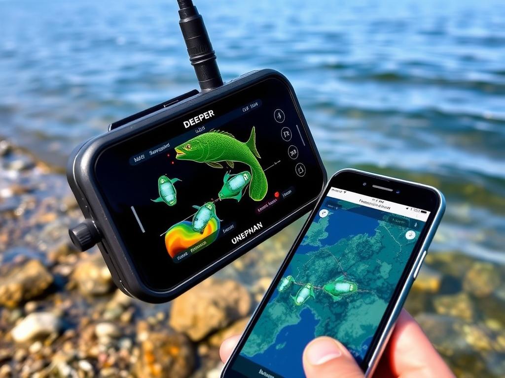 Береговой эхолот Deeper Smart Sonar Pro+ 2.0 в действии