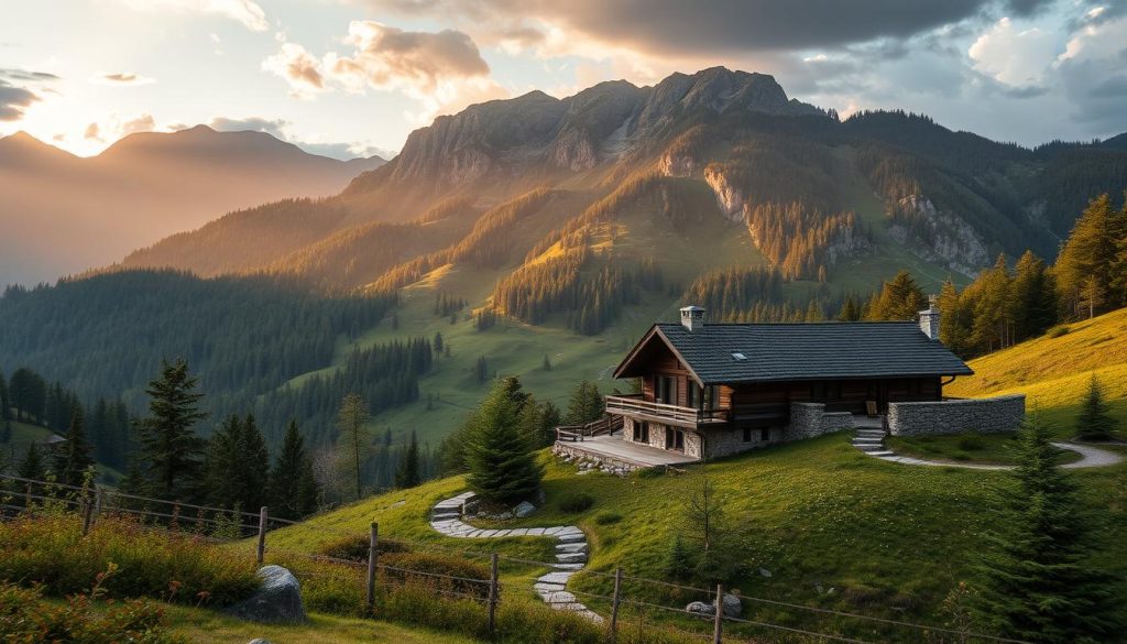 Imagine a serene getaway in the Карпаты mountains, surrounded by nature's beauty.