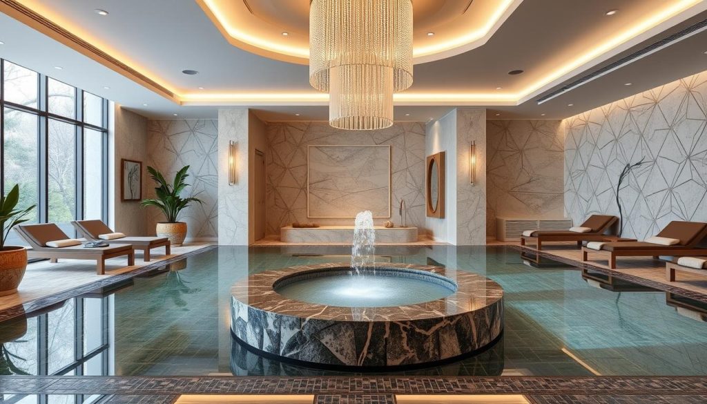Изображение банного комплекса с зоной отдыха