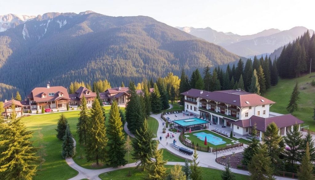 МК Resort Ex Магия Карпат на фоне гор