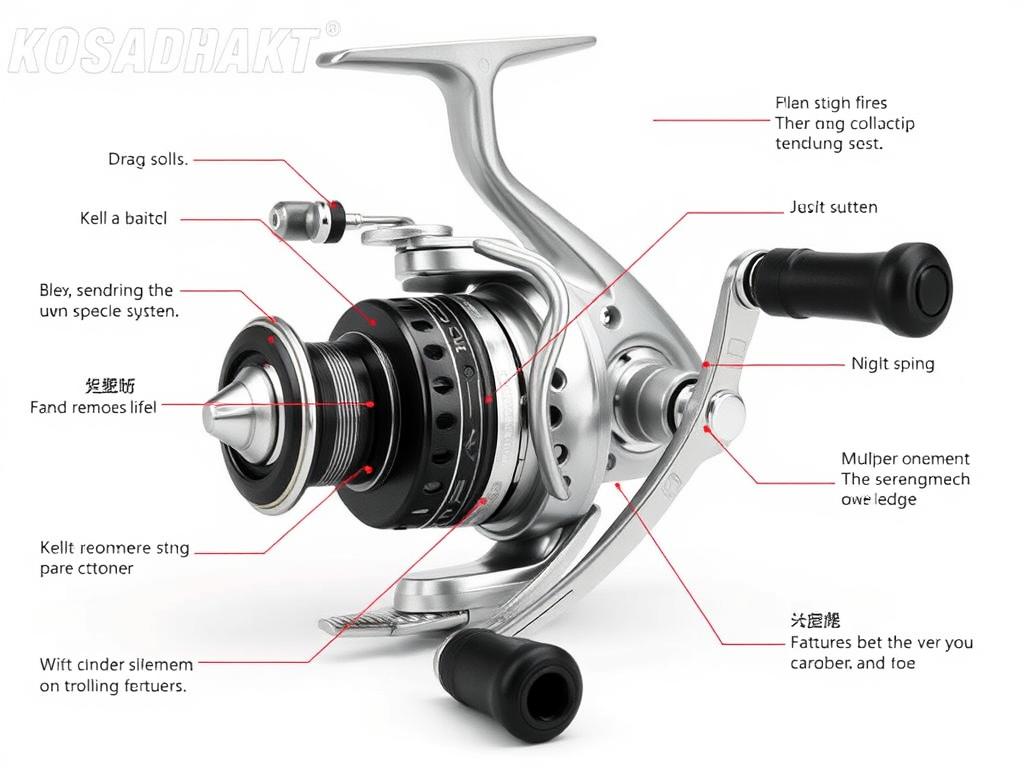 Мультипликаторная катушка Kosadaka Kelt KLT301A для троллинга
