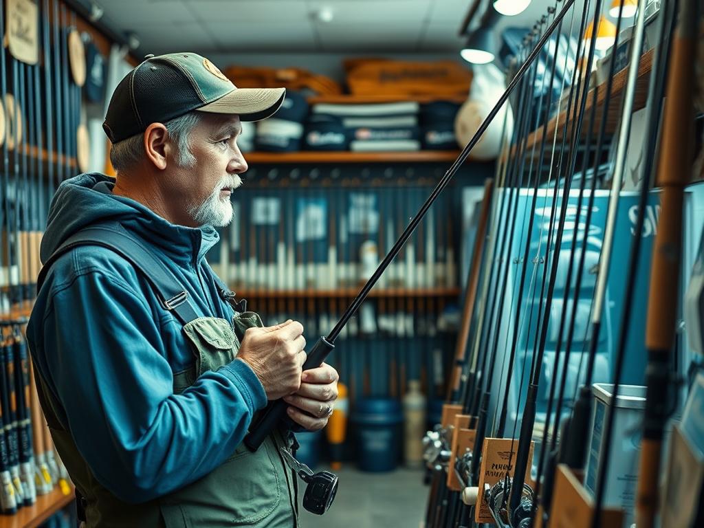Рибалка вибирає вудочку для річки та озер України