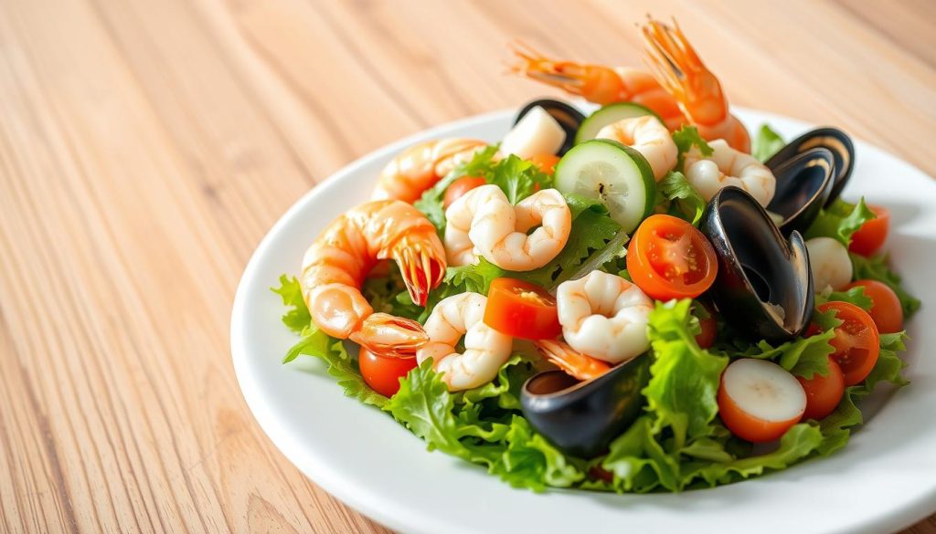 салат с морепродуктов