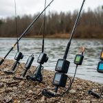 Тестування електронних сигналізаторів кльову на березі озера