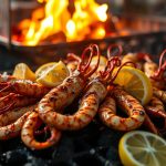 как приготовить кальмары на углях