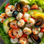 рецепт морепродуктового салата с авокадо