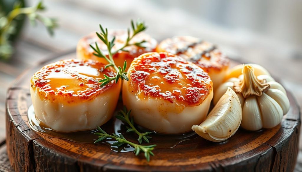 рецепт морского гребешка с чесноком