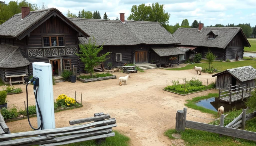Агросадиба Буковинське Подвір'я з зарядкою для електромобілів у Чернівецькій області