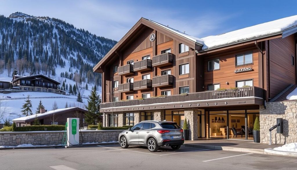 Апарт-отель ZimaSnow Ski & Spa Club с зарядной станцией для электромобилей