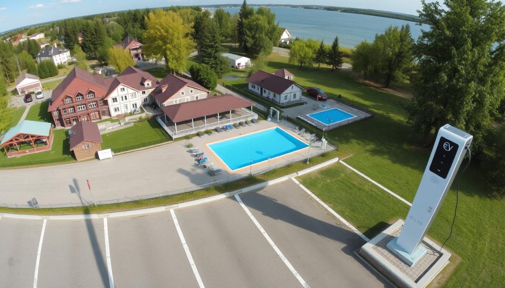База отдыха Элат с зарядной станцией для электромобилей в Харьковской области
