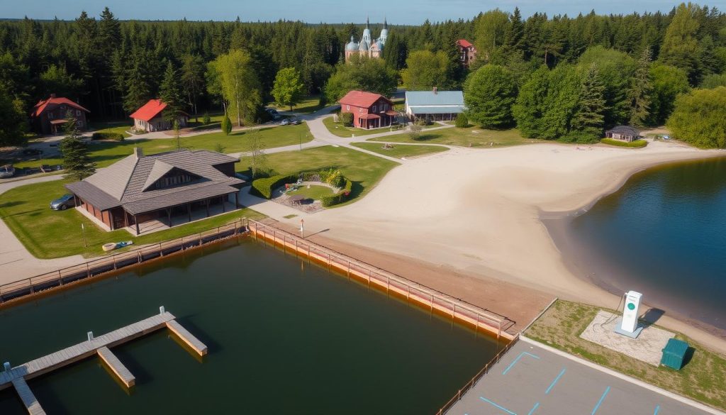 База відпочинку Пулемчанка з зарядкою для електромобілів біля озера Пулемець