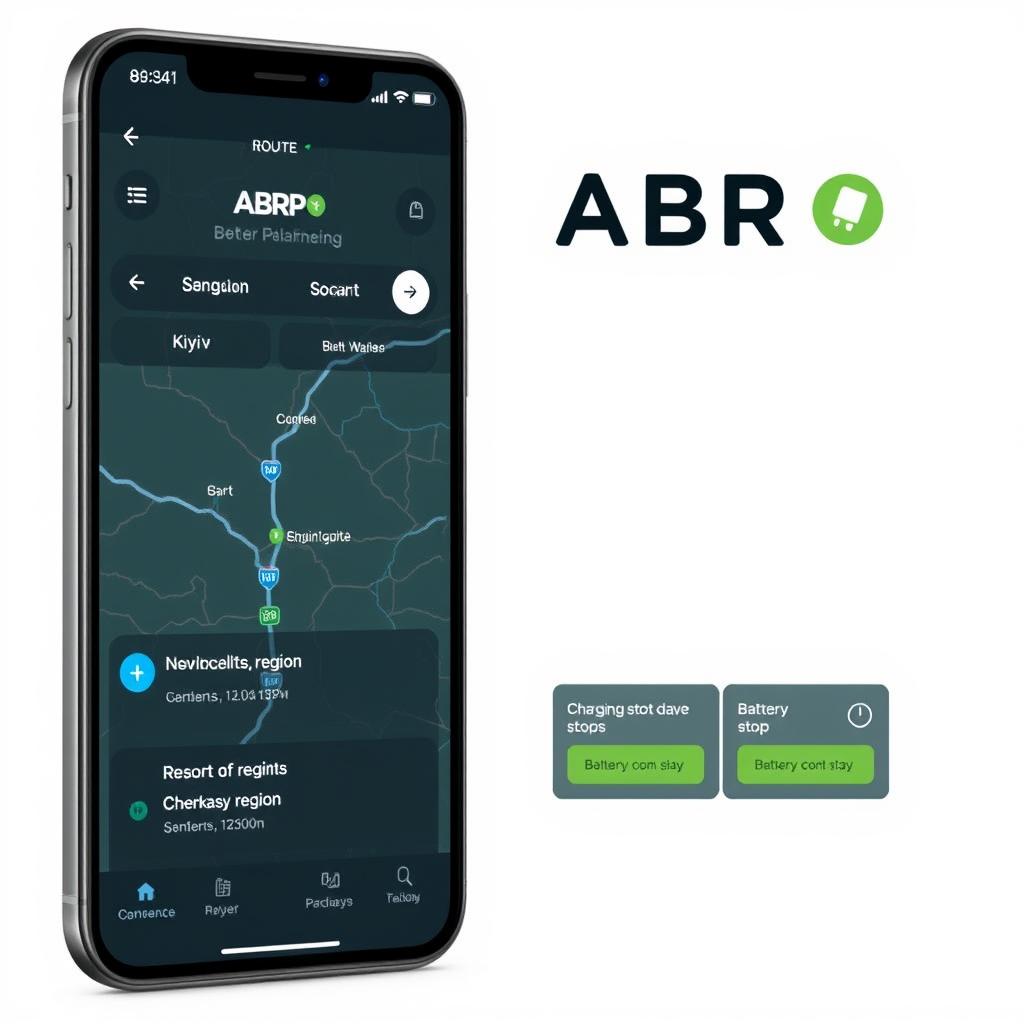Додаток A Better Route Planner для планування маршруту на електромобілі