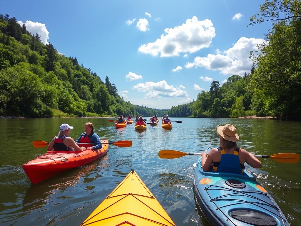 Экскурсии на каяках по Днепру в Запорожье