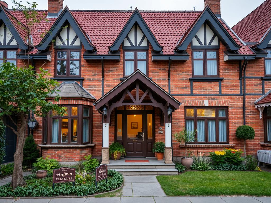 Фасад мотеля Anglia Villa в английском стиле