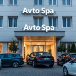 Фасад мотеля Avto Spa в Хмельницком с современным дизайном и удобной парковкой