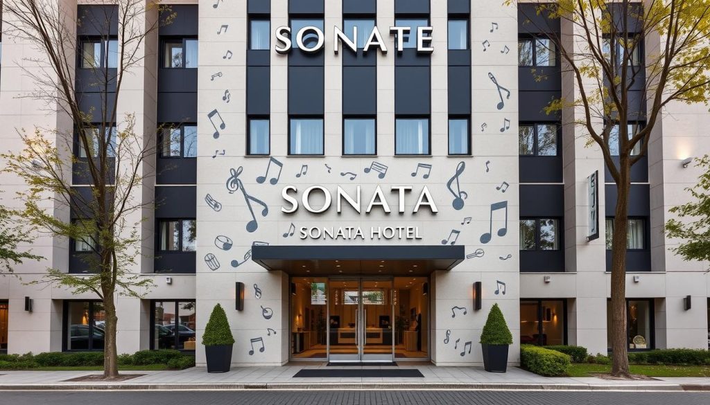 Фасад отеля Sonata на окраине Львова, входит в топ 30 мотелей в Львовской области