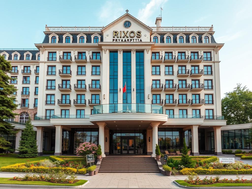 Фасад премиум-отеля Rixos Prykarpattya в Трускавце, Львовская область