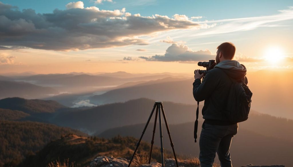 Фототур по маршрутам Карпат, фотограф снимает горный пейзаж