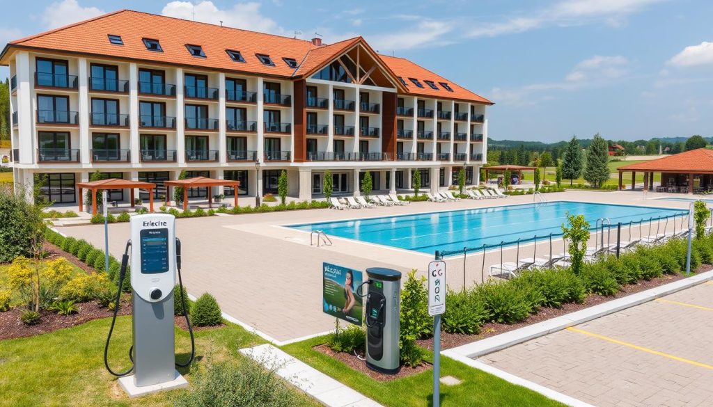 Готельний комплекс Буковинська Перлина з зарядною станцією для електромобілів у Чернівецькій області