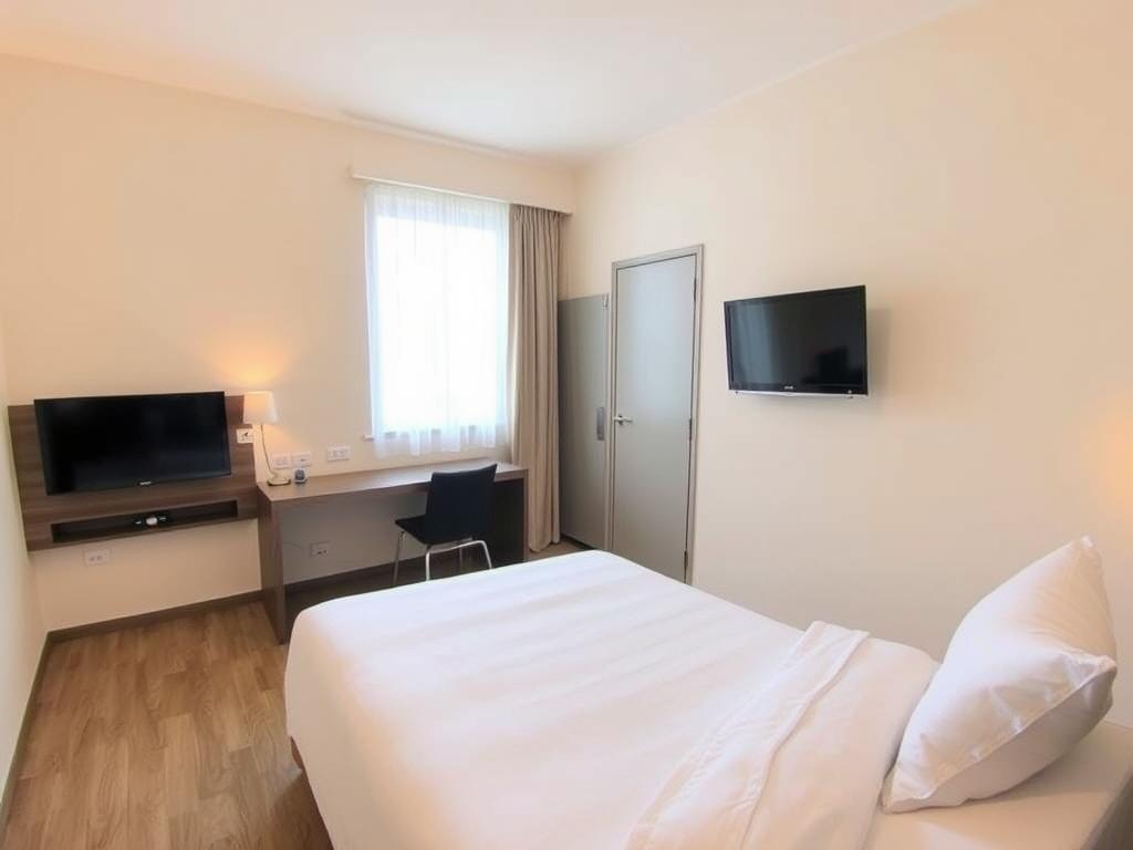 Интерьер номера в мотеле Avto Spa с современным дизайном и удобной кроватью