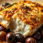 как запечь треску с оливками