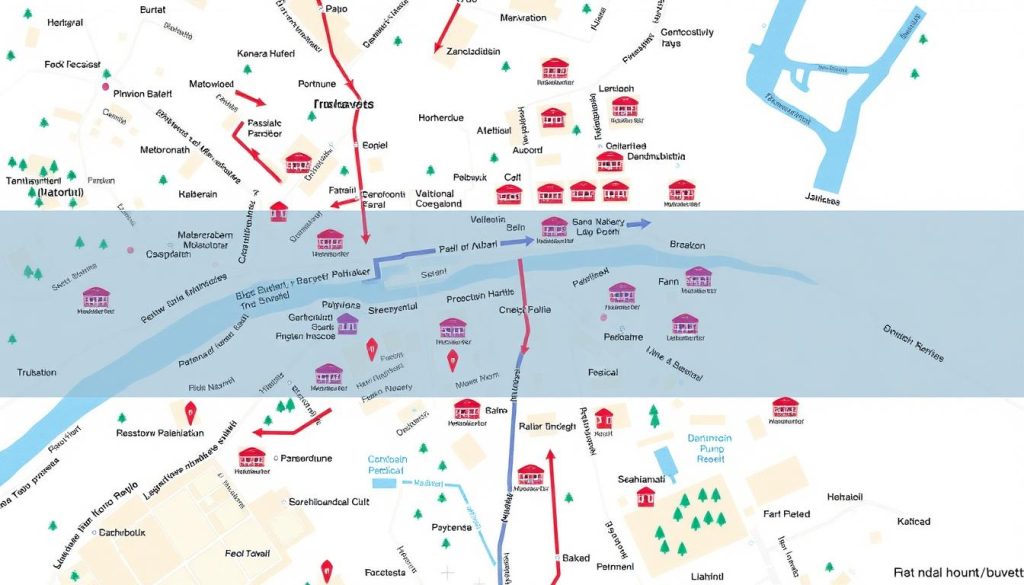 Карта расположения санаториев в Трускавце
