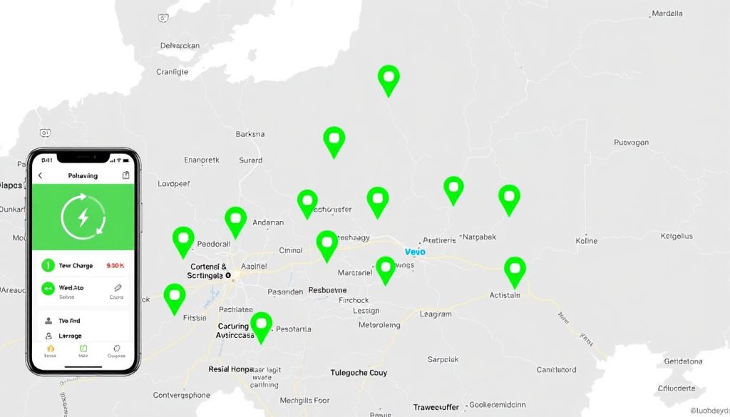 Карта зарядних станцій для електромобілів у Полтавській області
