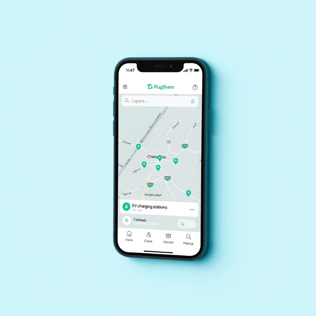 Мобільний додаток PlugShare для пошуку зарядних станцій для електромобілів