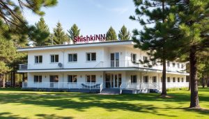 Мотель ШишкiNN у Чернігівській області з видом на ліс