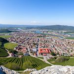 Панорама города Виноградово Закарпатье с высоты Черной горы