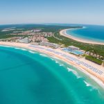 Панорама курорта Солнечный берег с высоты птичьего полета