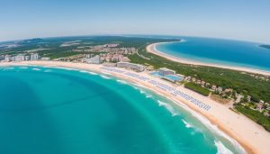 Панорама курорта Солнечный берег с высоты птичьего полета