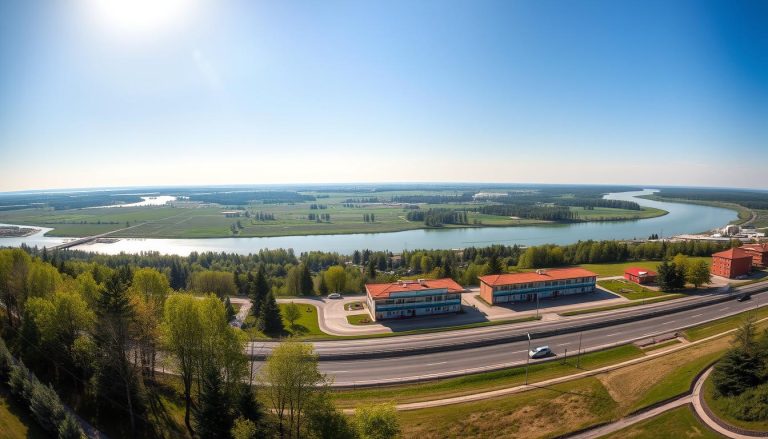Панорама Запорожской области с видом на мотели