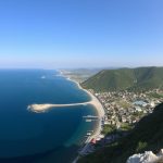 Панорамный вид на Санжейку и Черное море с высоты обрыва