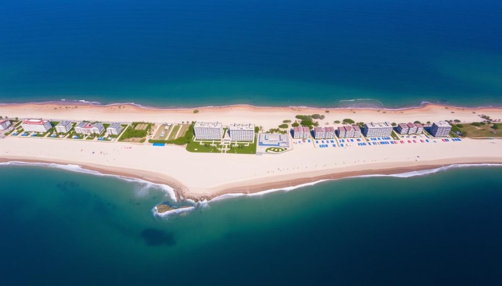 Піщаний пляж в Затоці на Чорному морі в Україні