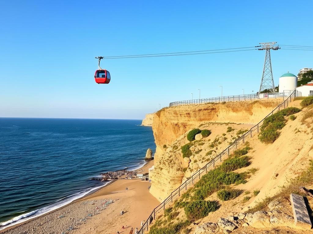 Пляж Отрада в Одессе с канатной дорогой и спуском к морю