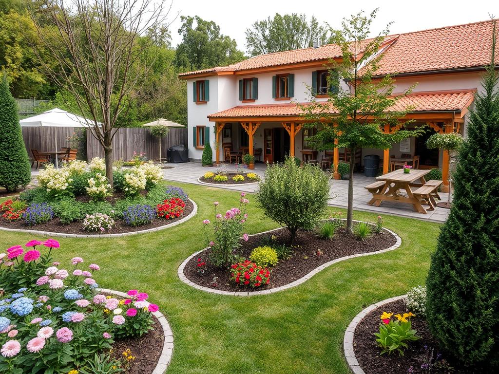 Сад та територія міні-готелю Garden Hall