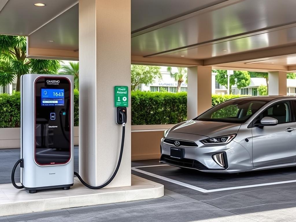 Швидка зарядна станція CHAdeMO на території Grand Admiral Resort