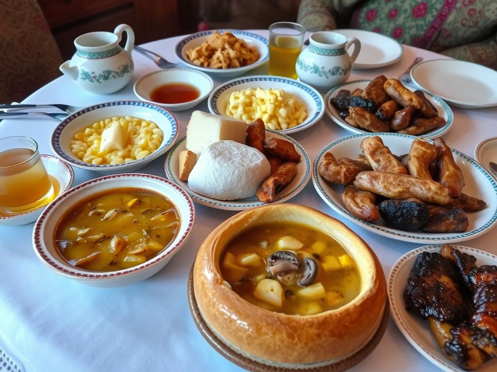 Традиционная гуцульская кухня на Драгобрате