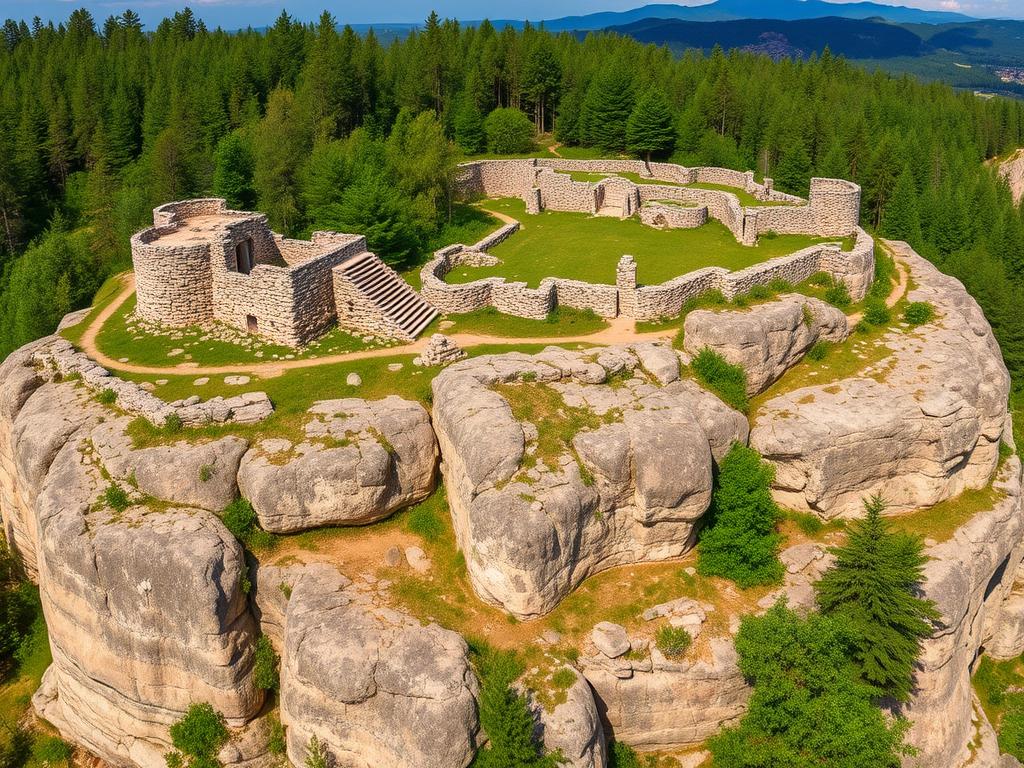 Заповедник Тустань с руинами древней крепости