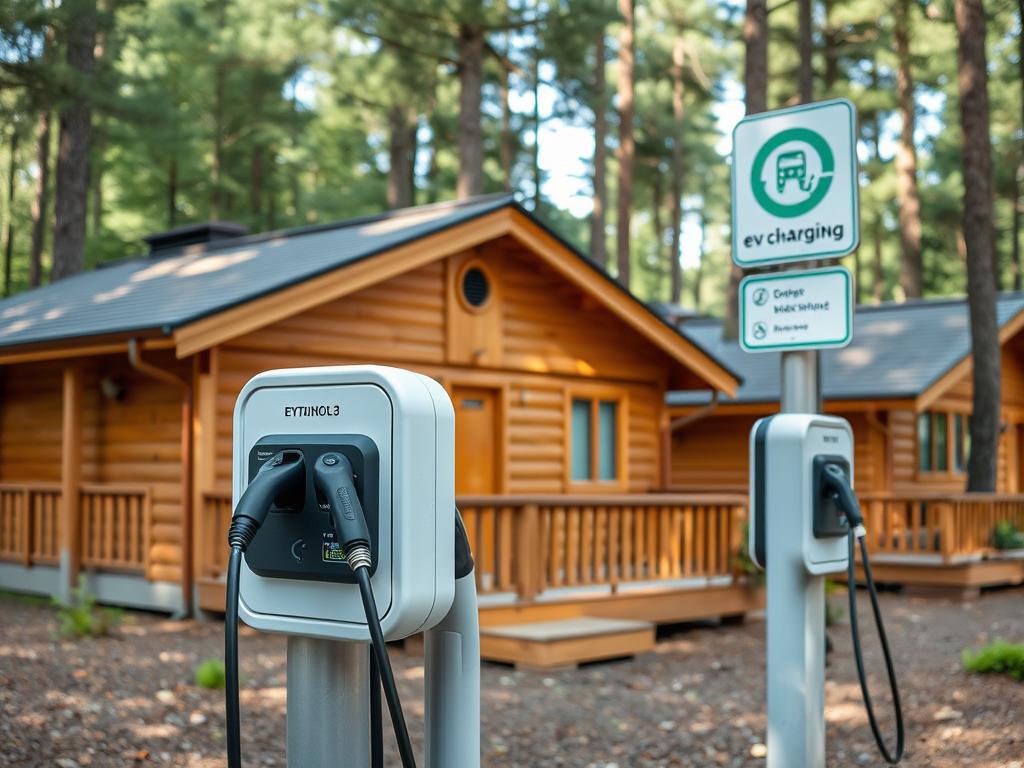 Зарядна станція для електромобілів у Verholy Relax Park