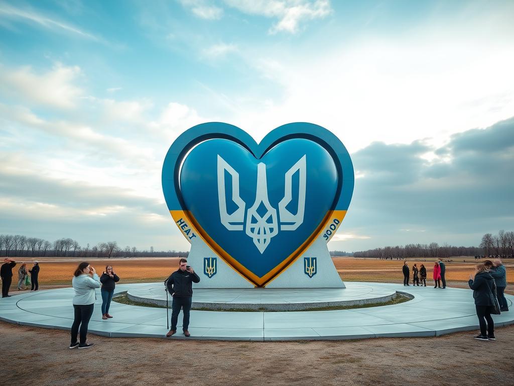 Арт-объект Сердце Украины - монумент в географическом центре страны