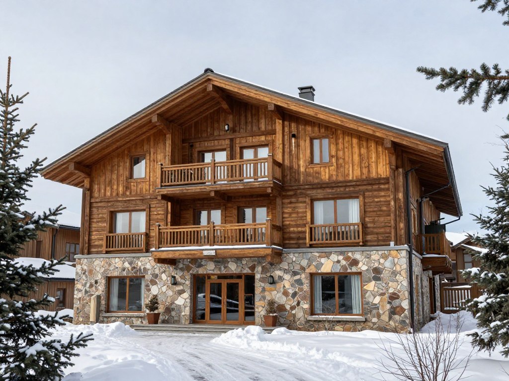 Экологичный фасад отеля Didukh Eco Hotel&Spa