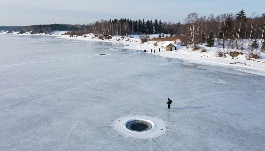 Панорама Каменского водохранилища зимой 2026