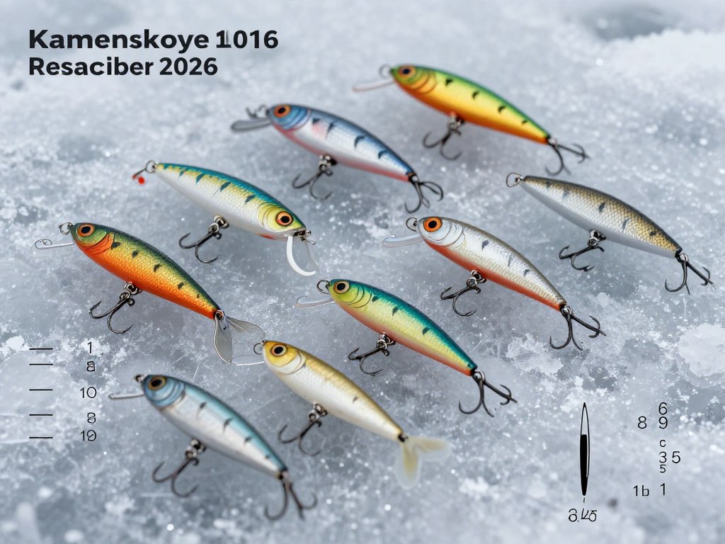Различные приманки для зимней рыбалки на Каменском водохранилище 2026
