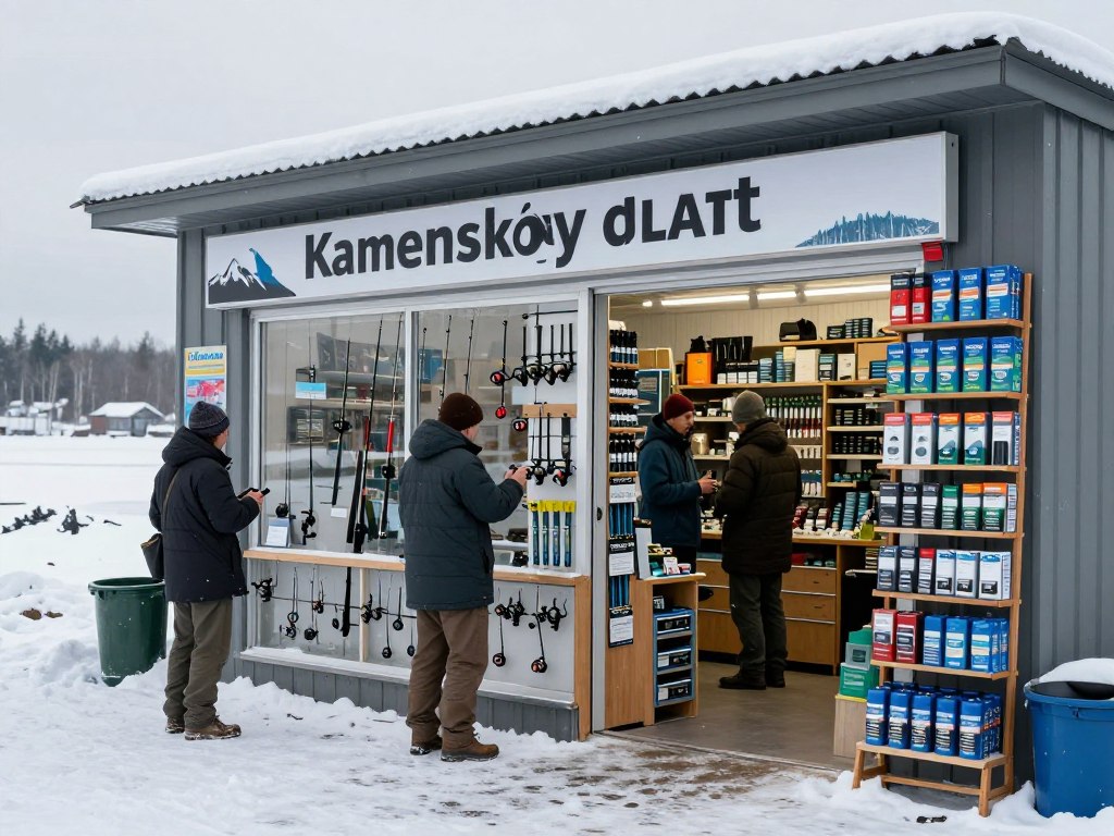 Рыболовный магазин 'Клевое место' у Каменского водохранилища