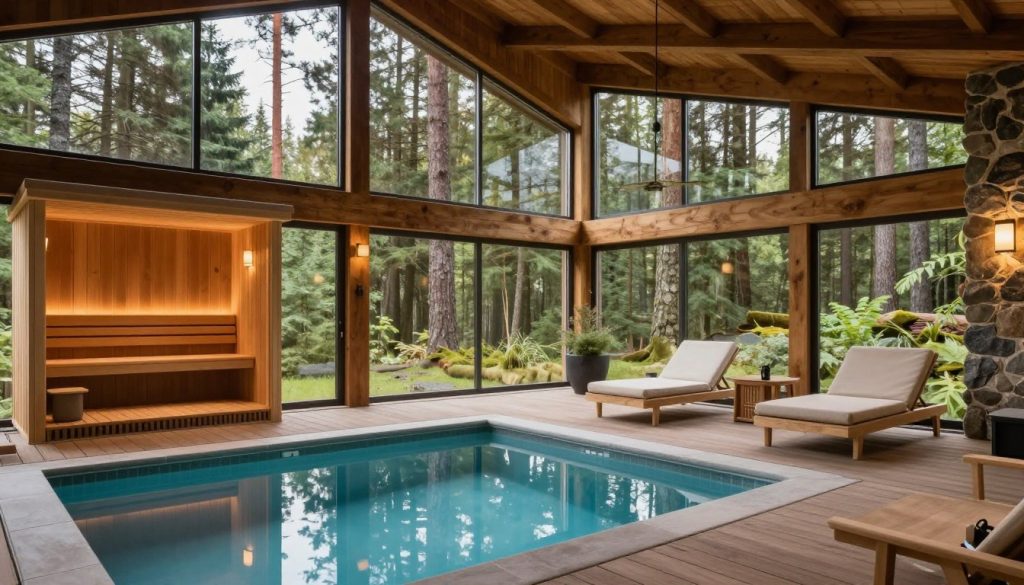 СПА-зона отеля Konopka Forest Home & SPA с видом на лес