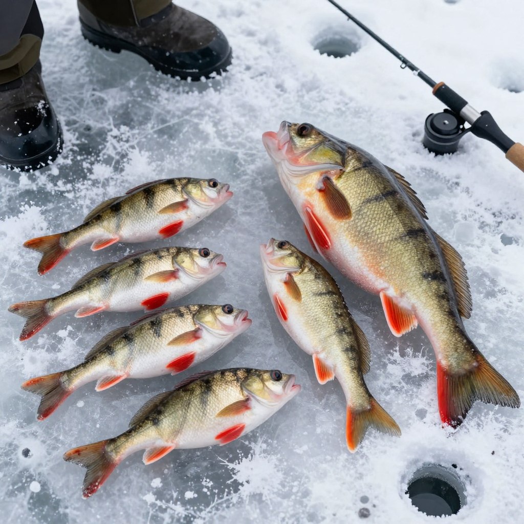Winter catch of roach and bream from the Kyiv Reservoir