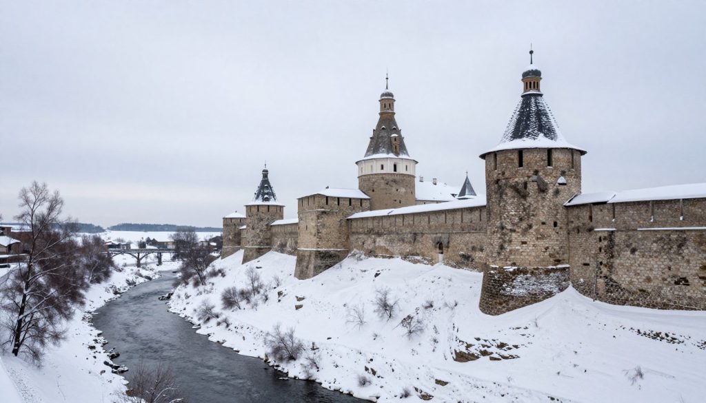 Заснеженная крепость в Каменце-Подольском - одно из топ мест для зимнего отдыха в Украине 2026